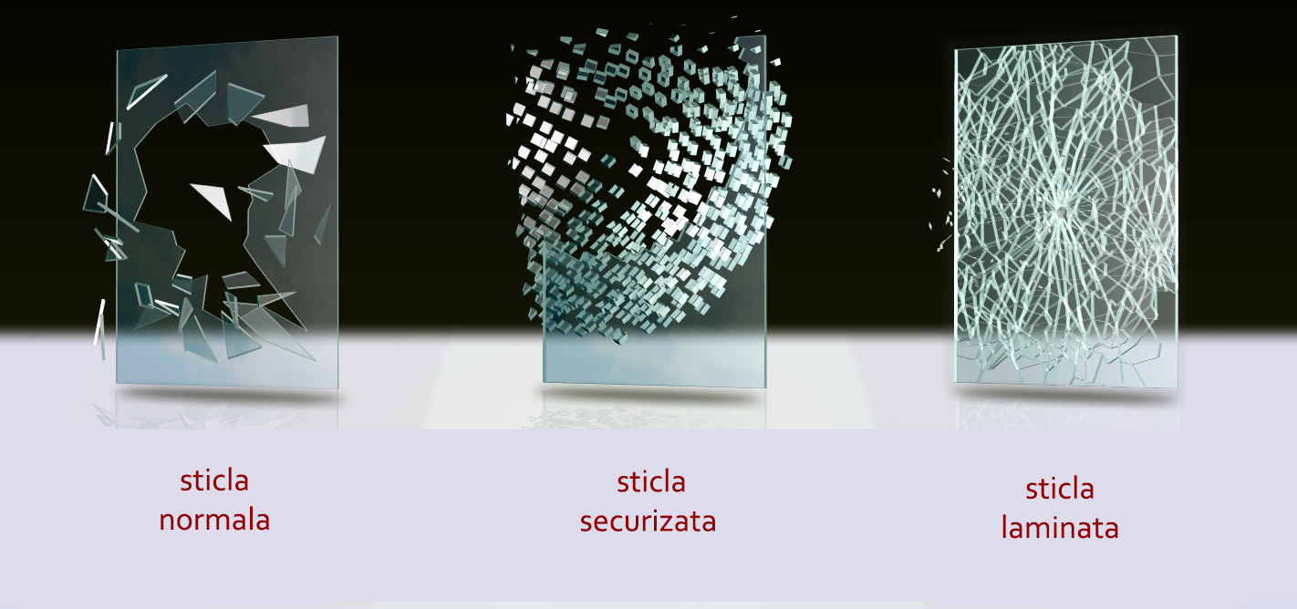 sticla normala vs. sticla securizata vs.sticla laminata