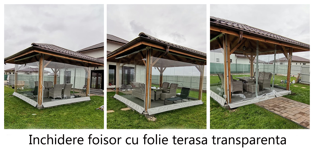 Inchidere foisor cu rulouri transparente