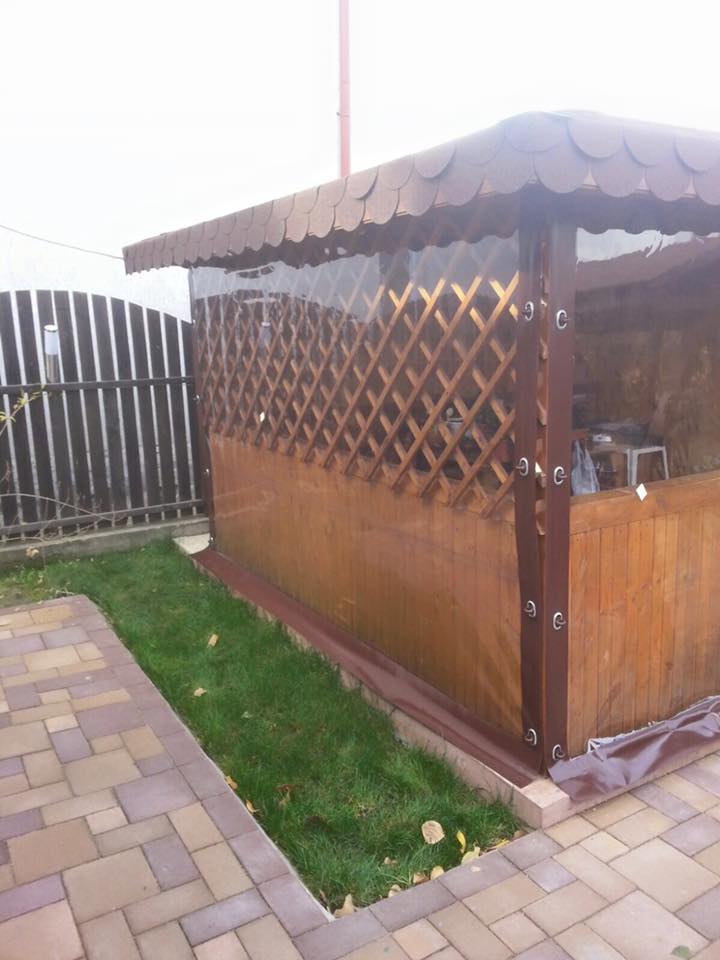 Inchideri terase cu capse si butoni rotativi