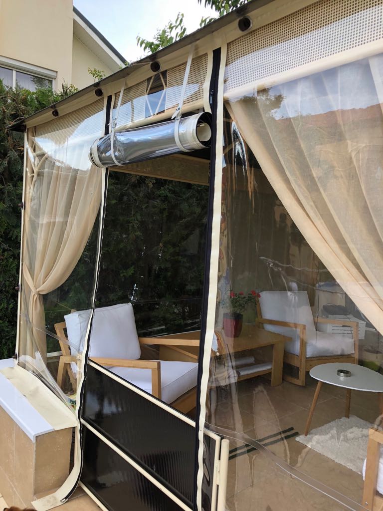 Inchidere foisor cu pereti antivant transparenti