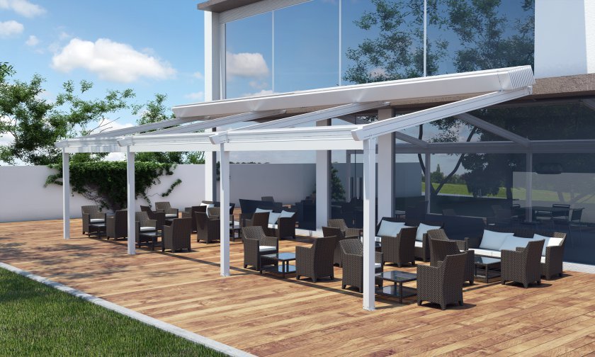 Pergola metalica retractabila