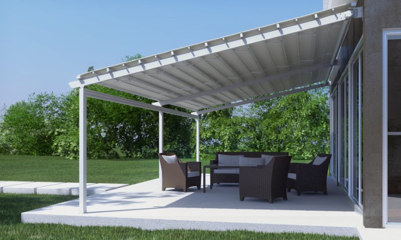 pergola retractabila aluminiu pentru gradina