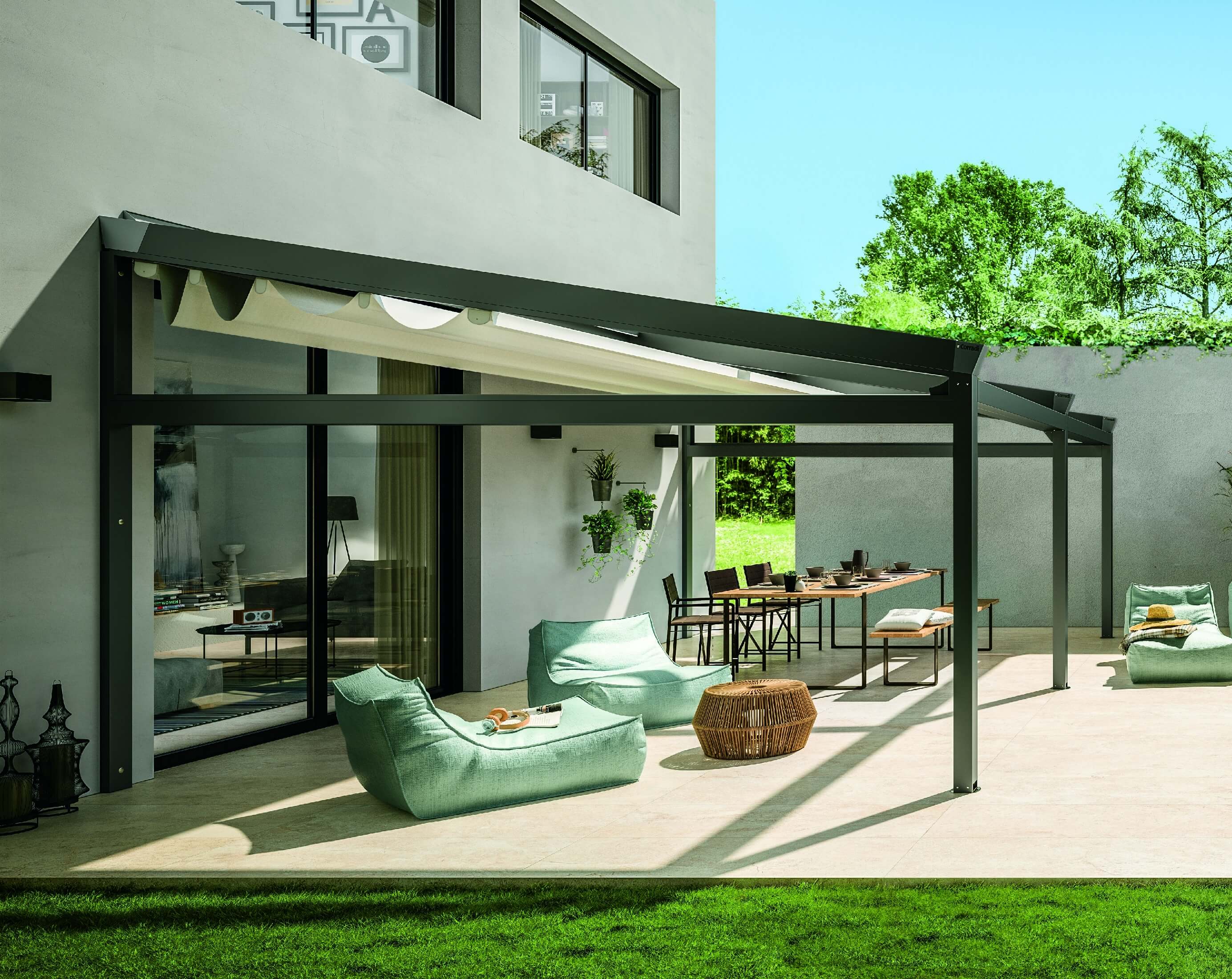 Pergole retractabile terase