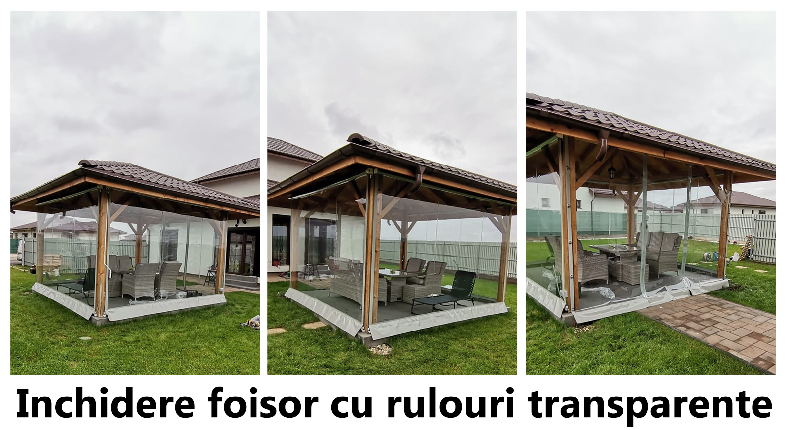 Inchidere foisor cu rulouri transparente