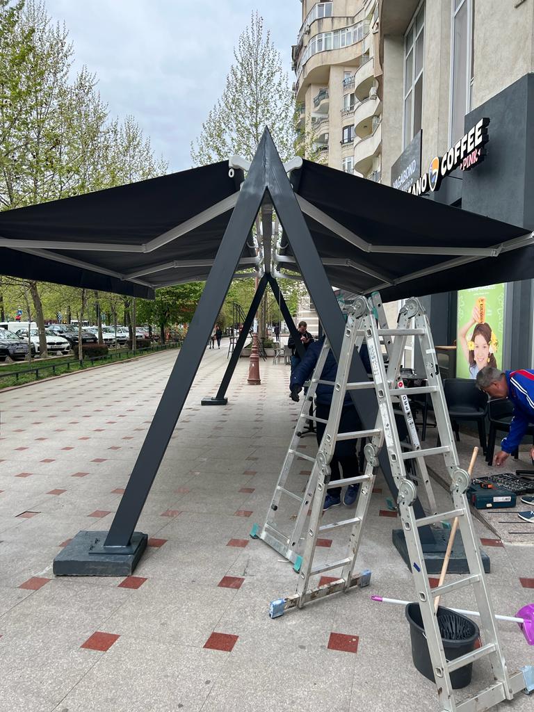 copertine terasa restaurant cu structura rezistenta