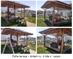 Folie terasa - sistem cu bride si capse