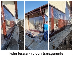 Folie terasa - sistem de rulouri transparente