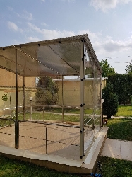 Amenajare loc fumat cu folie traansparenta