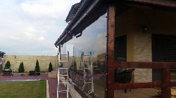 Inchidere terasa cu folie transparenta , prindere cu capse si bride Bucuresti